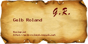 Gelb Roland névjegykártya